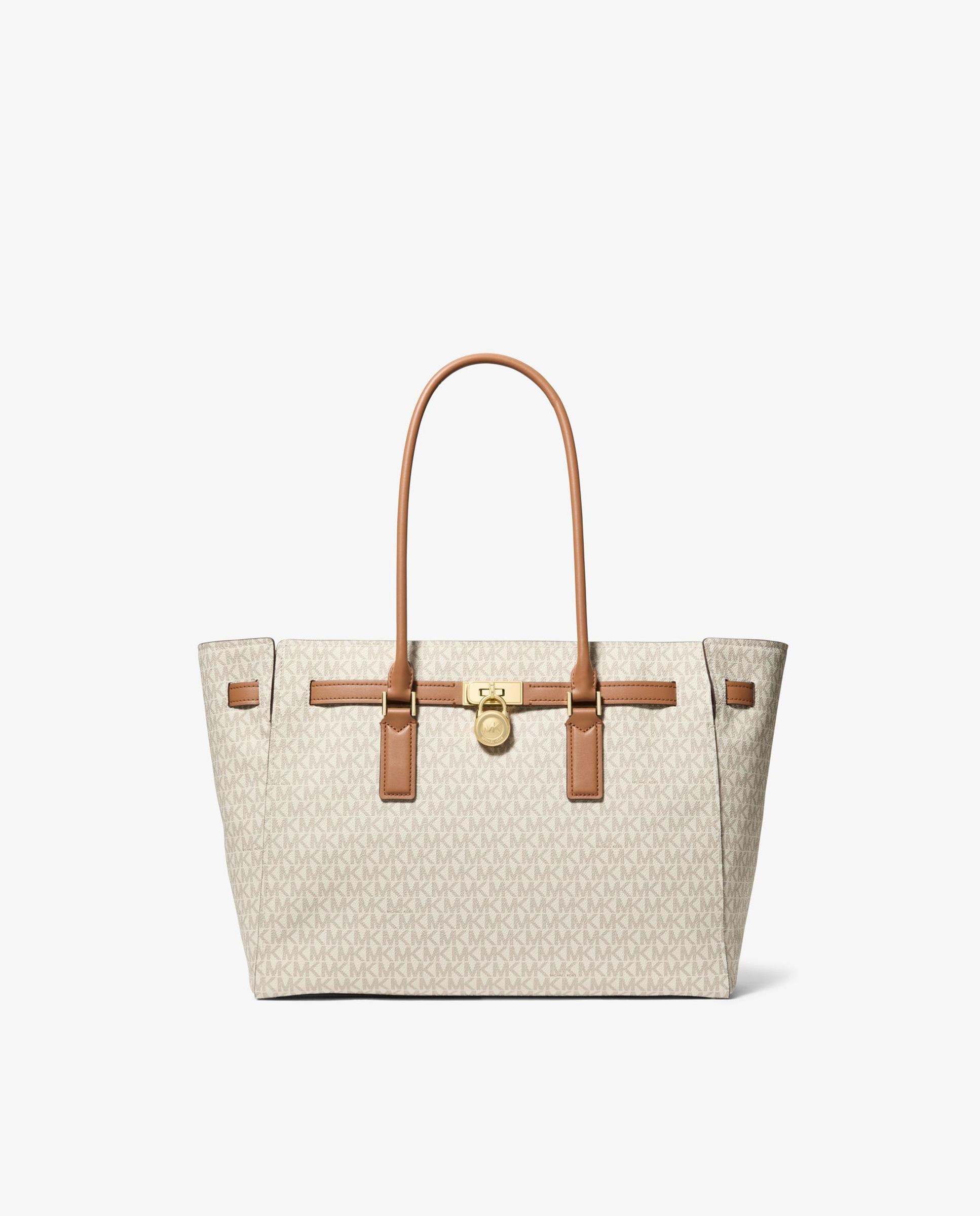 Mala Shopper Tote Hamilton Moderne Grande com Logotipo Creme-1