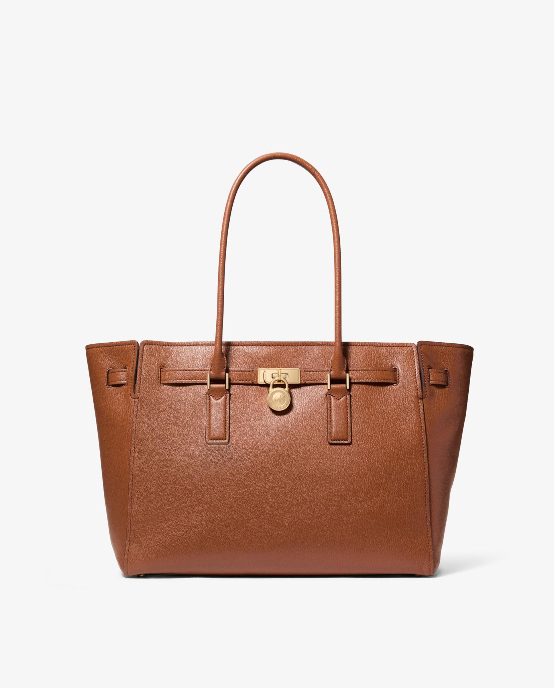 Mala Shopper Tote Hamilton Moderne Grande de Pele Canela-1