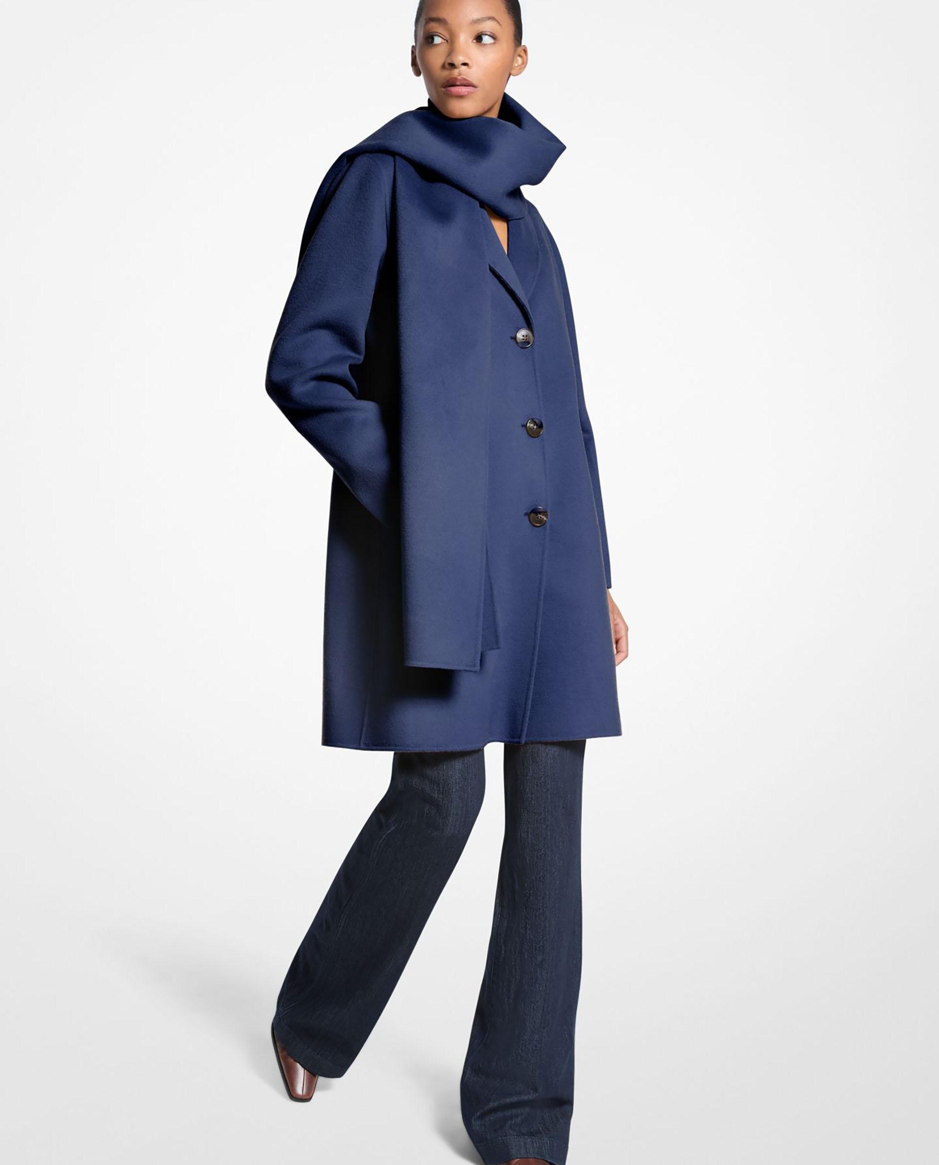 Imagem 0 de Sobretudo de Pano em Mescla de Lã com Gola de Cachecol