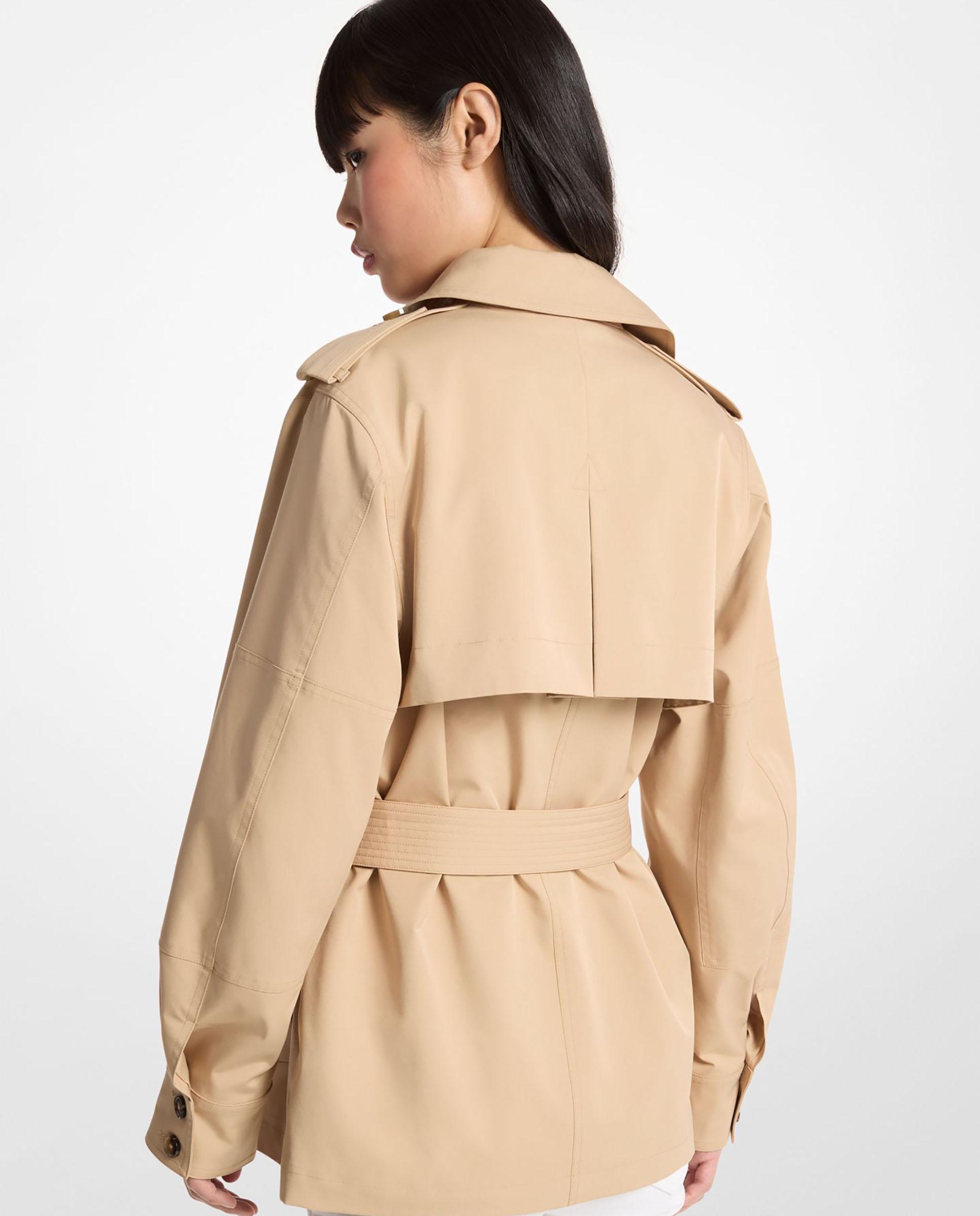 Gabardina Curta com Cinto Camel-2