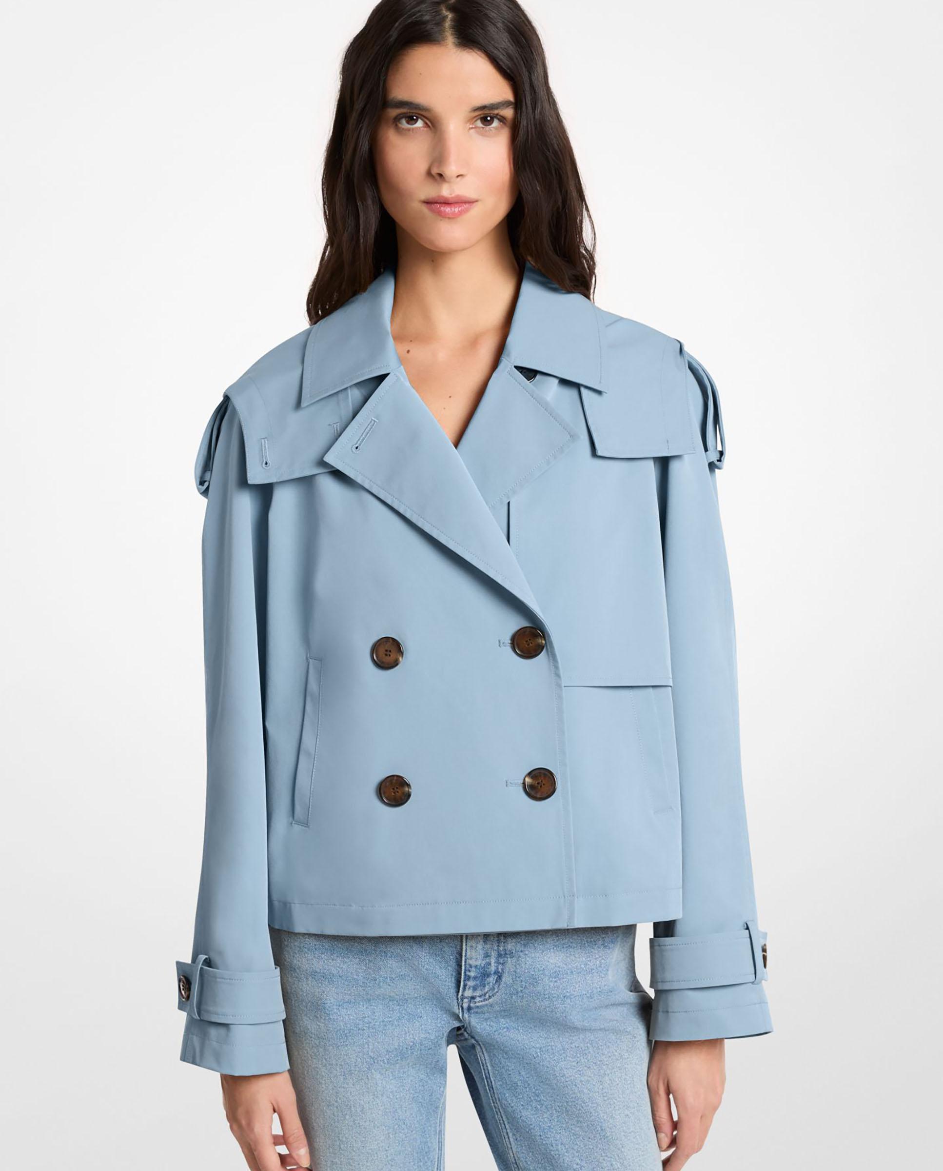 Imagem 0 de Gabardina Curta com Botões Duplos