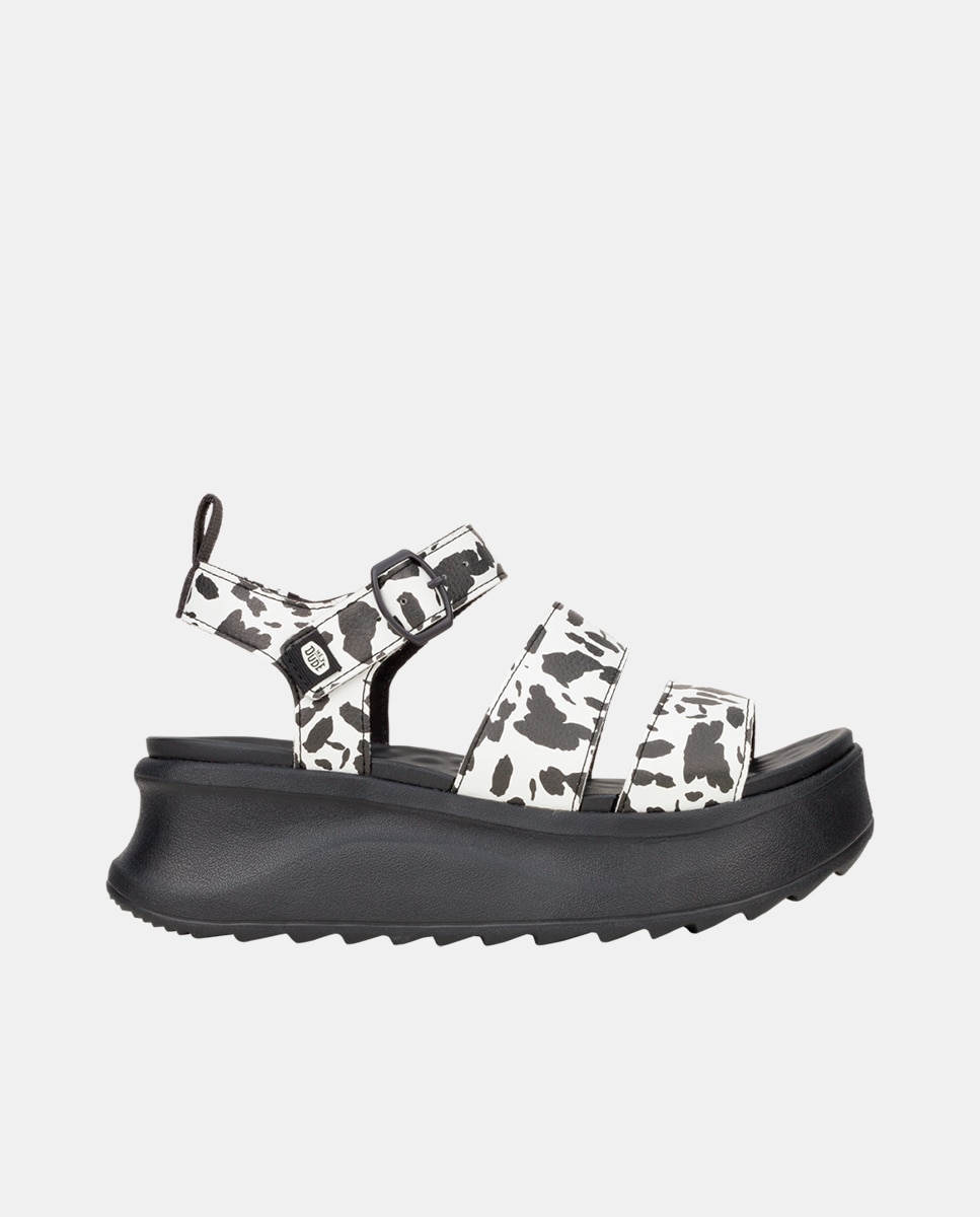 Imagem 0 de Sandálias de Plataforma com Estampado Animal