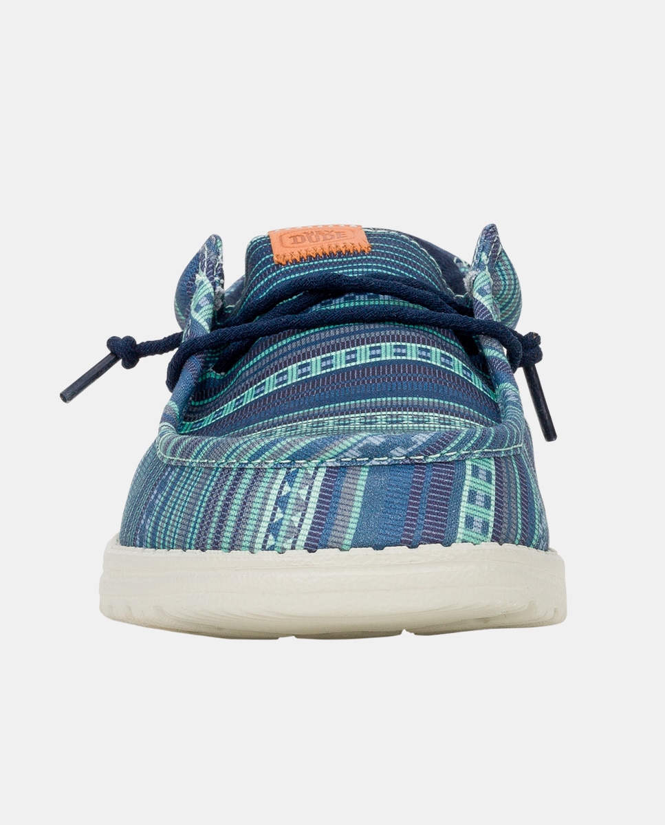 Sapatos de Cordões em Algodão com Estampado Às Riscas Laranja-4
