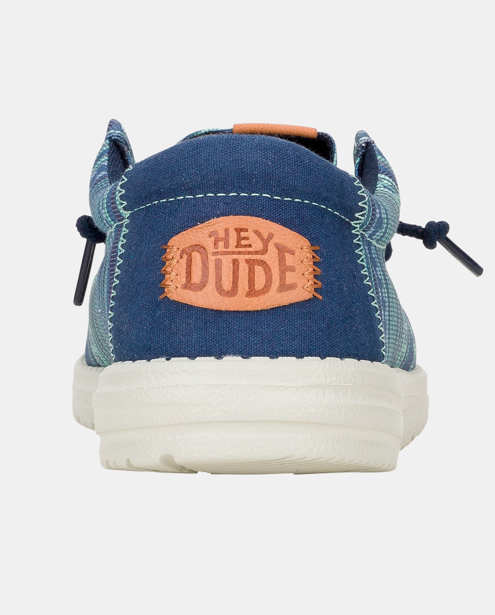 Sapatos de Cordões em Algodão com Estampado Às Riscas Laranja-5