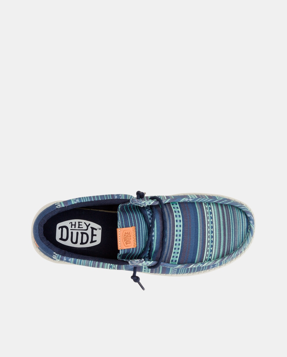 Sapatos de Cordões em Algodão com Estampado Às Riscas Laranja-6