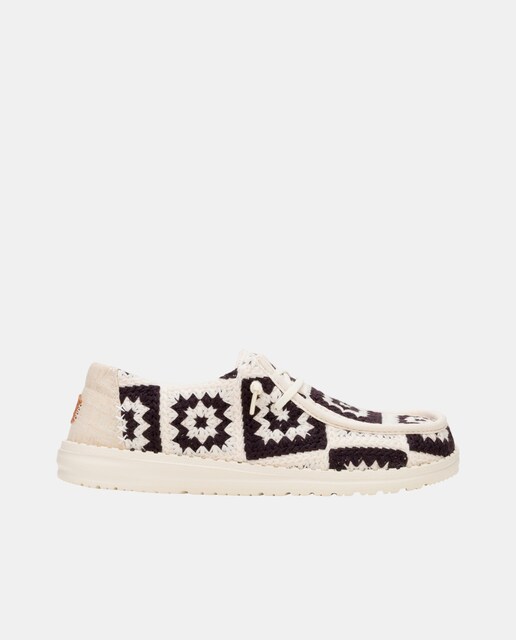 Imagem 0 de Sapatos de Atacadores em Algodão e Crochet