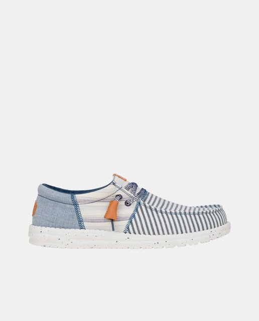 Imagem 0 de Sapatos de Cordões em Algodão e Estampado às Riscas