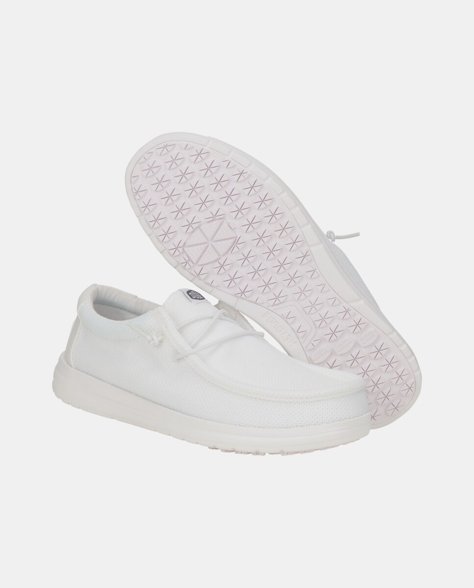 Sapatos de Cordões em Malla Repelente À Água Branco-3