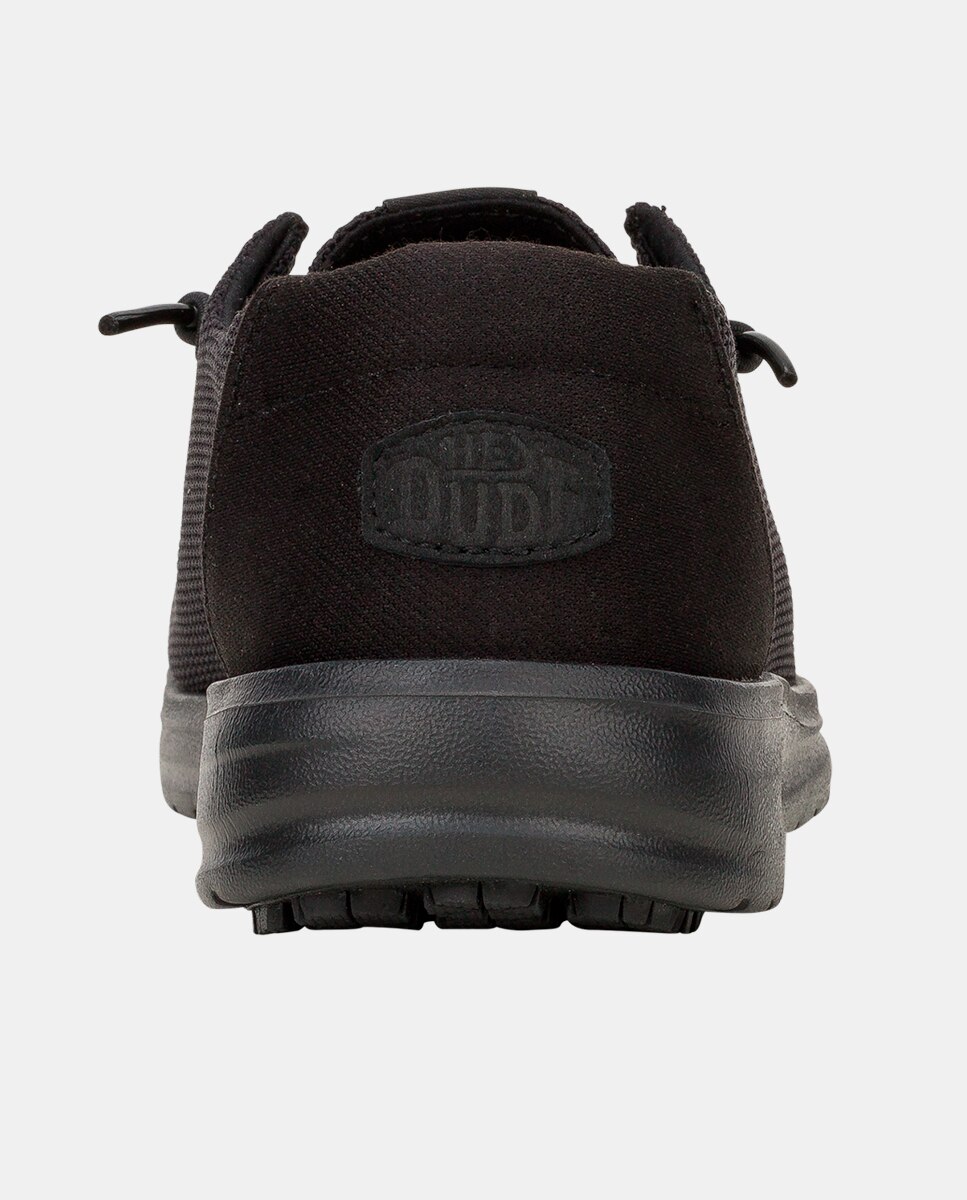 Sapatos de Cordões em Malha Repelente À Água Preto-5