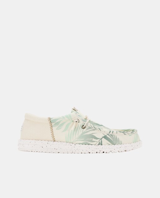 Imagem 0 de Sapatos de Cordões em Tecido e Estampado Tropical