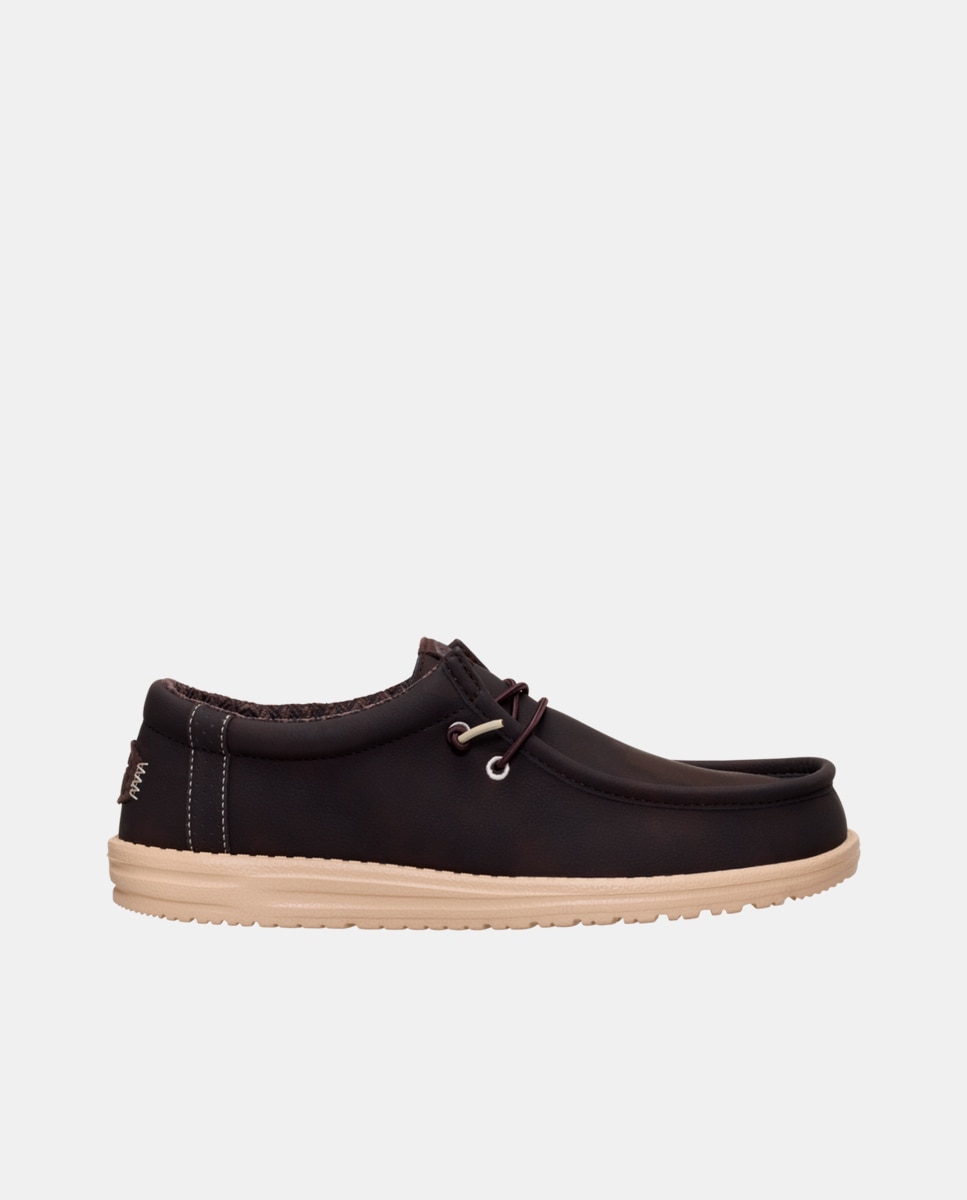Sapatos de Cordões com Forro Estampado Castanho-escuro-1