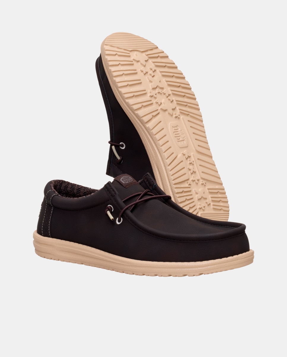 Sapatos de Cordões com Forro Estampado Castanho-escuro-3