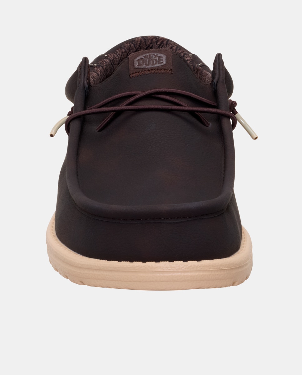 Sapatos de Cordões com Forro Estampado Castanho-escuro-4