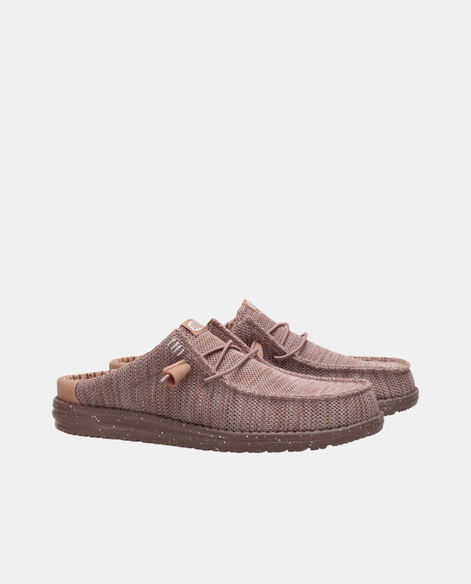 Socas em Malha Elástica Castanho-2