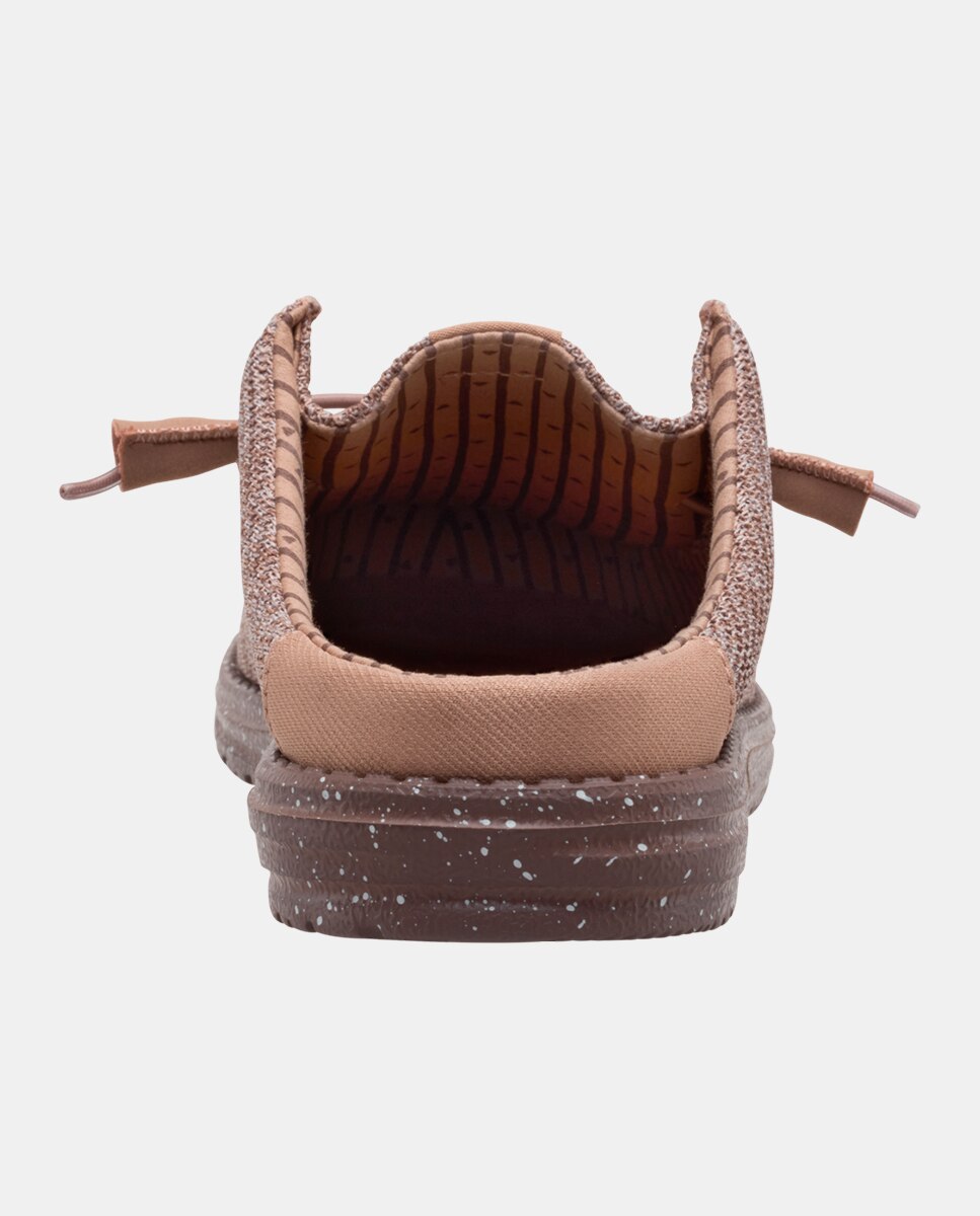 Socas em Malha Elástica Castanho-5