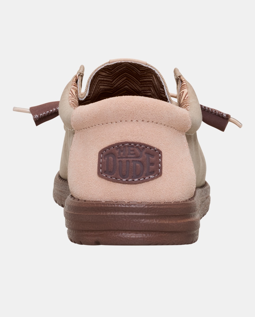 Sapatos de Cordões em Lona Castanho-claro-5