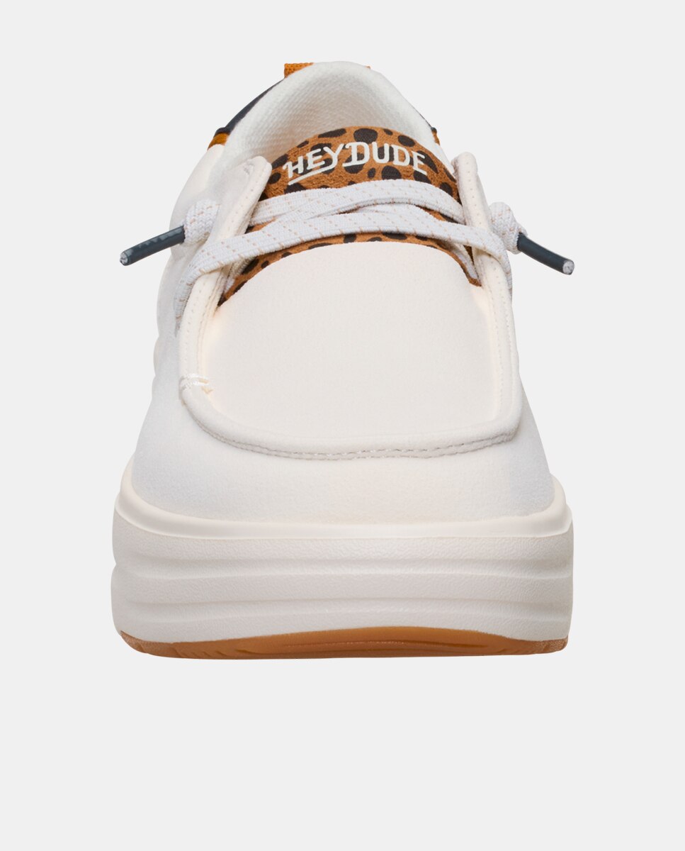 Sapatos de Cordões em Tecido Branco-4