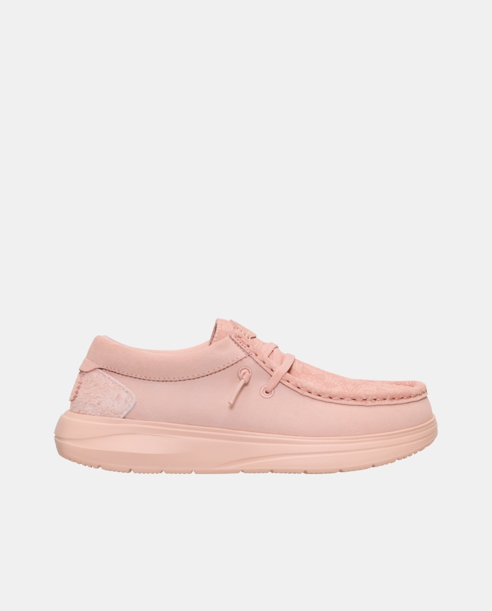 Sapatos de Cordões em Camurça Rosa-claro-1