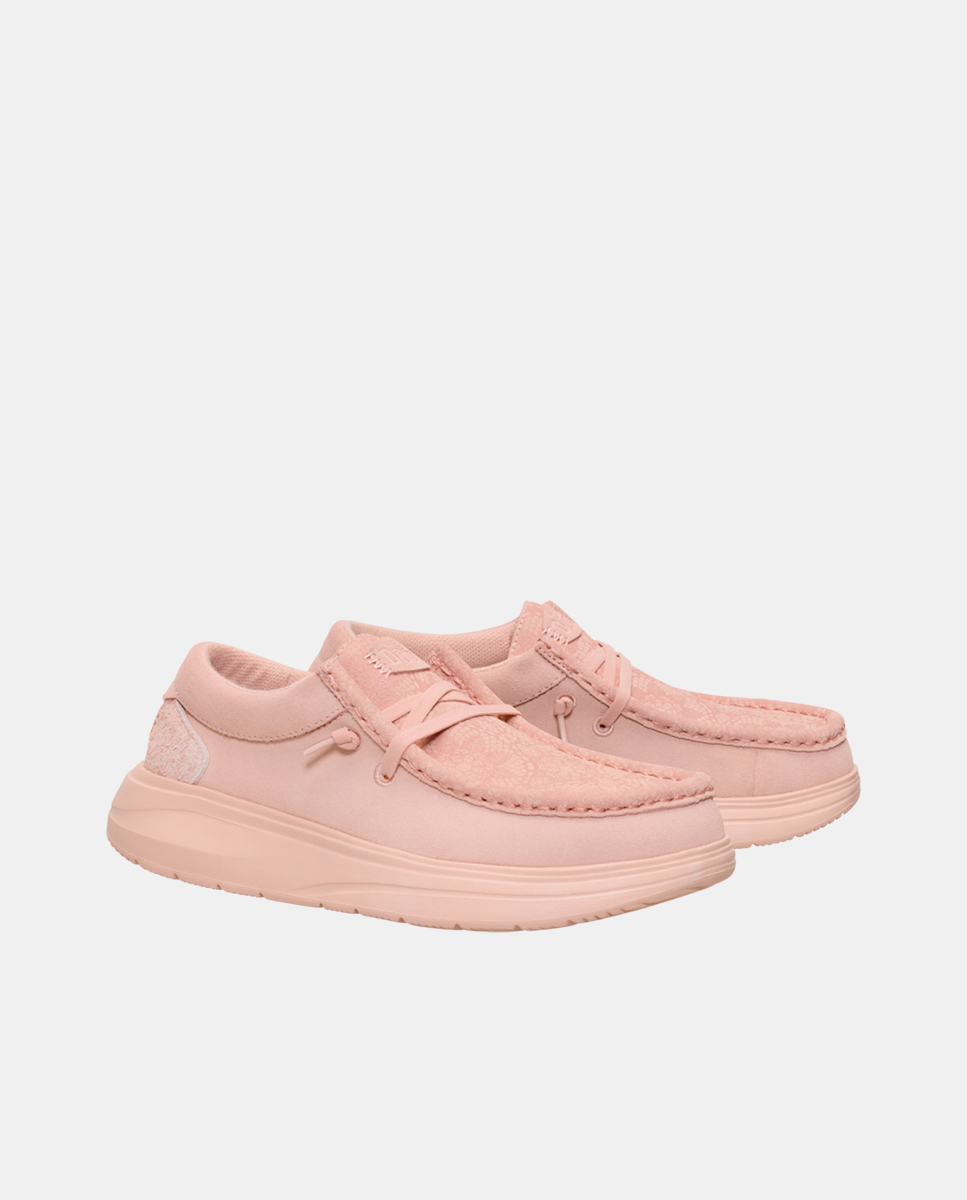 Sapatos de Cordões em Camurça Rosa-claro-2