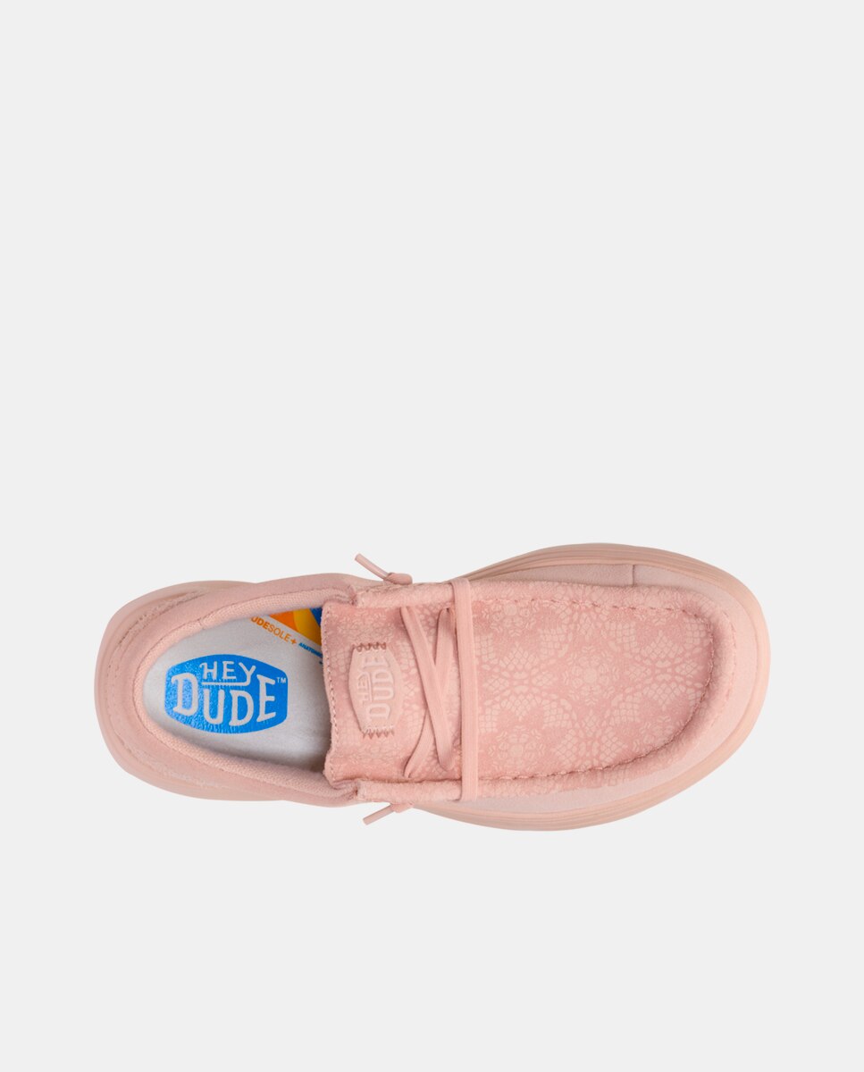 Sapatos de Cordões em Camurça Rosa-claro-6