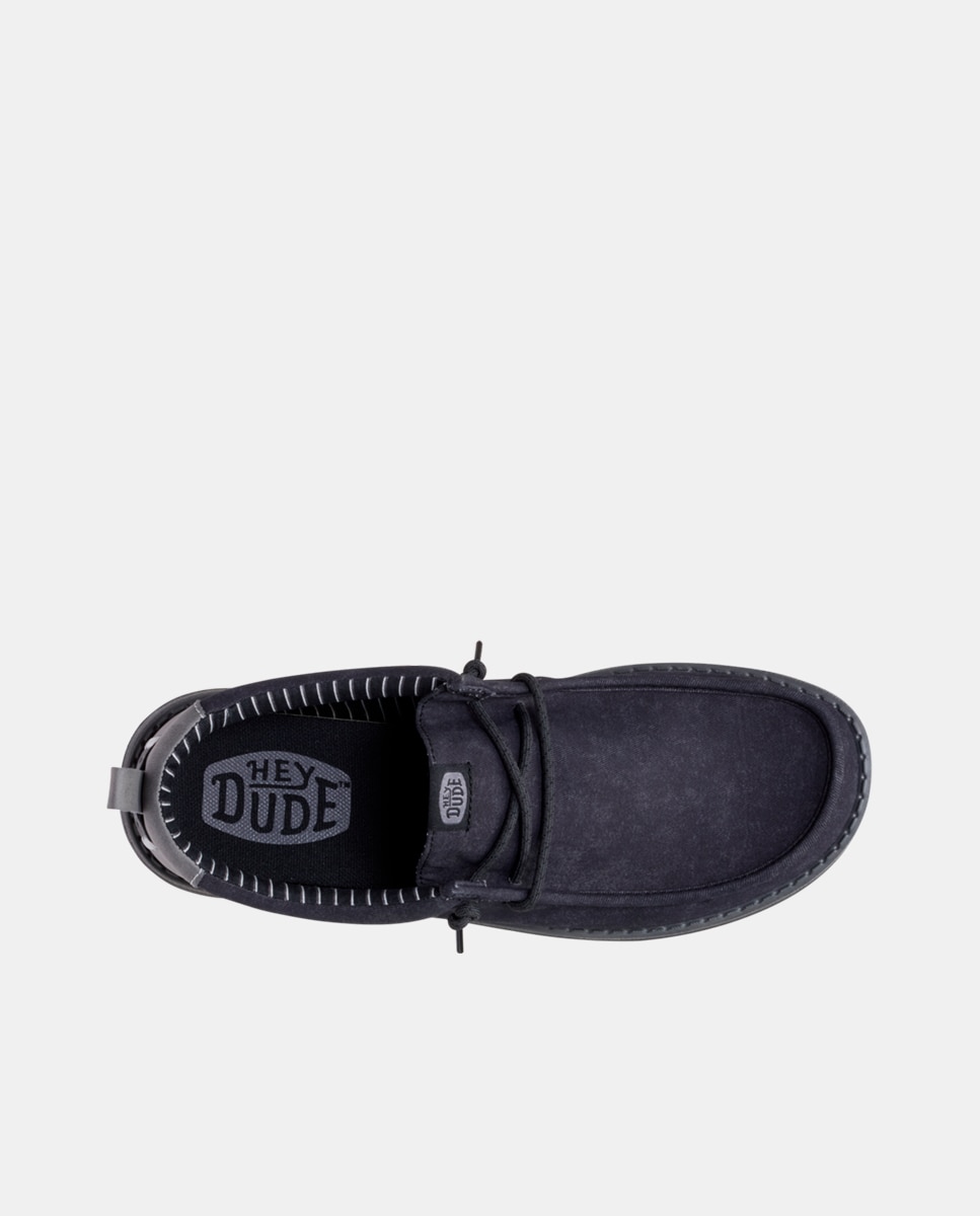 Sapatos de Cordões em Sarja Preto-6