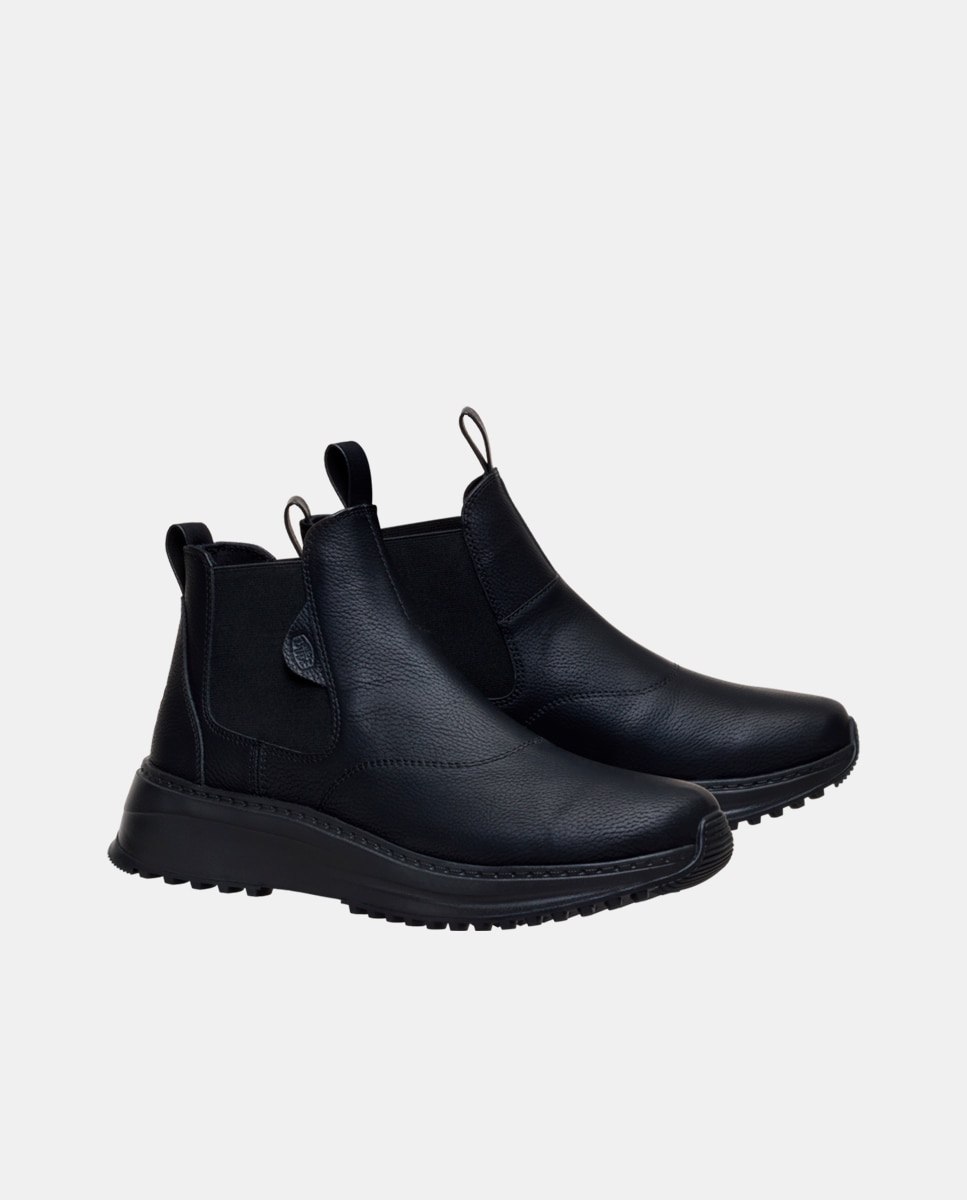 Botas Chelsea com Elásticos Preto-2