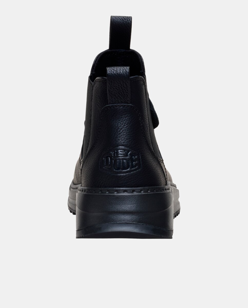 Botas Chelsea com Elásticos Preto-5