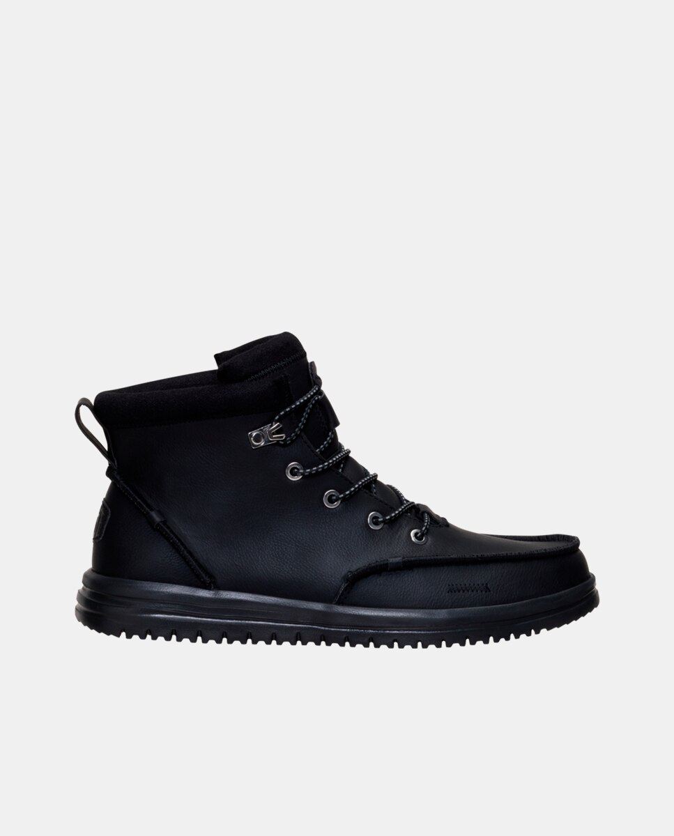 Botins de Cordões com Forro Interior Preto-1