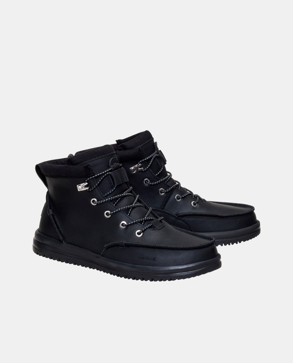 Botins de Cordões com Forro Interior Preto-2
