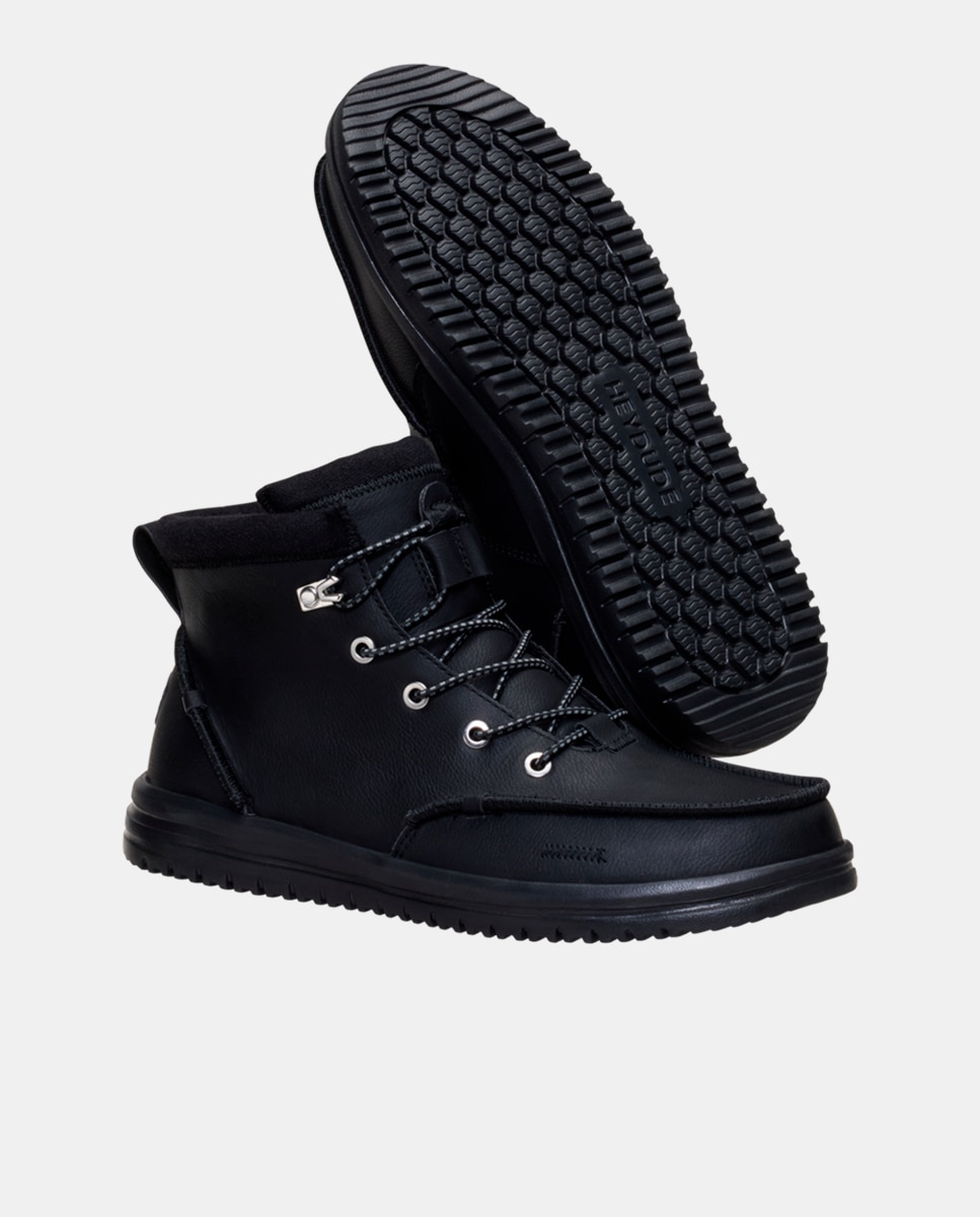 Botins de Cordões com Forro Interior Preto-3