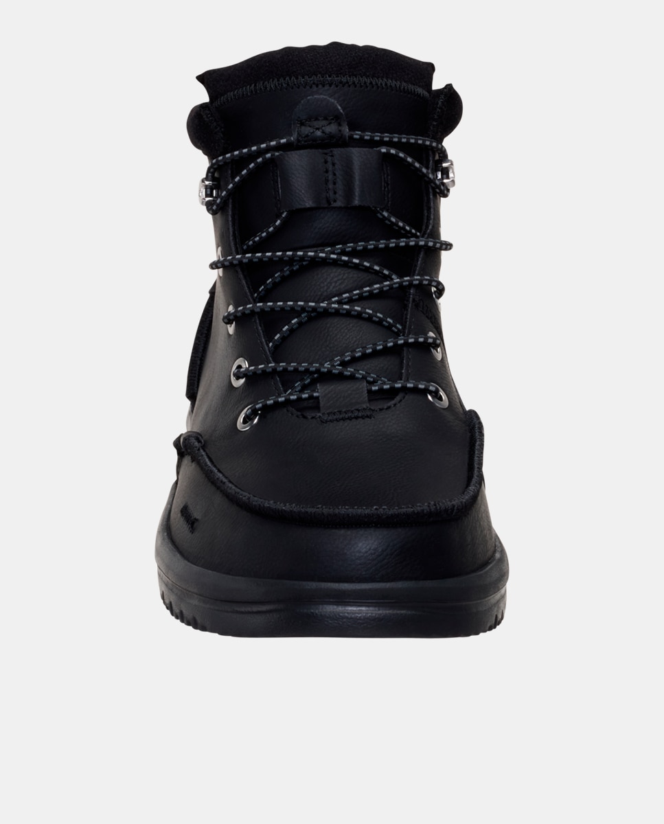 Botins de Cordões com Forro Interior Preto-4
