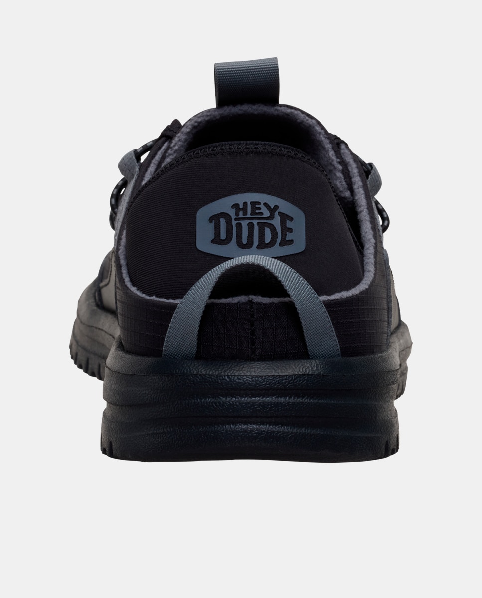 Sapatos com Atacadores em Nylon Preto-5