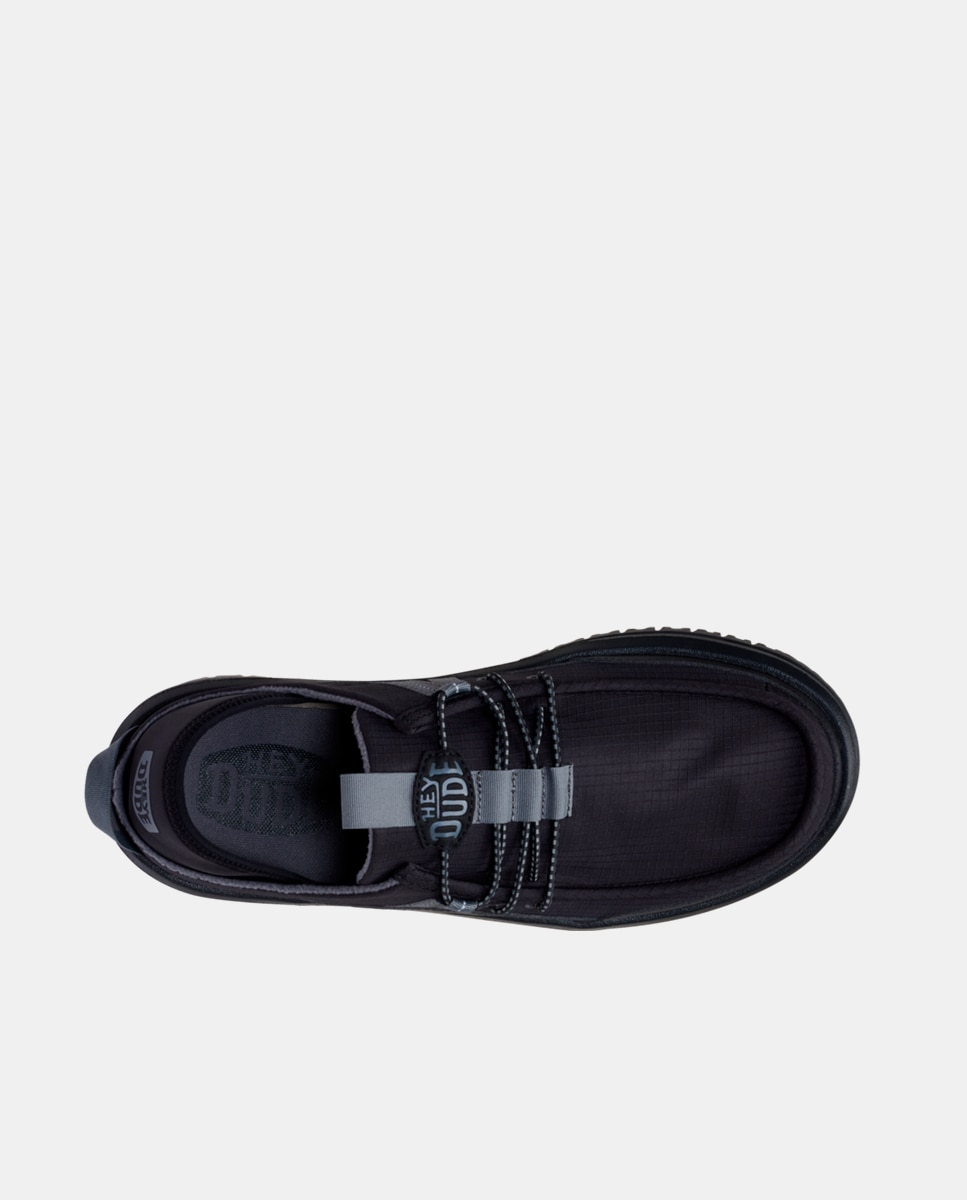 Sapatos com Atacadores em Nylon Preto-6