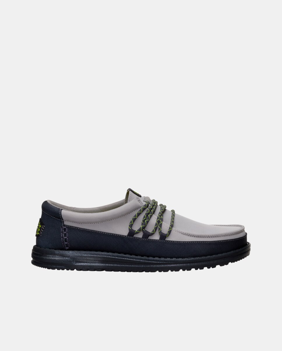 Sapatos com Atacadores em Nylon Cinzento / Azul-1