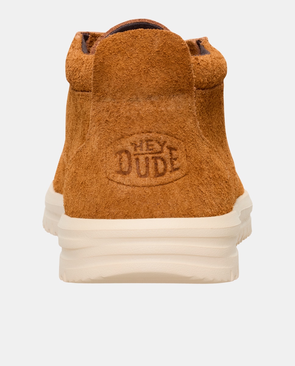 Botins de Cordões em Camurça Castanho-5