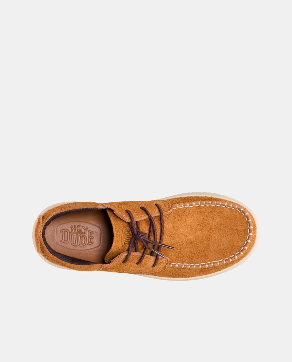 Botins de Cordões em Camurça Castanho-6