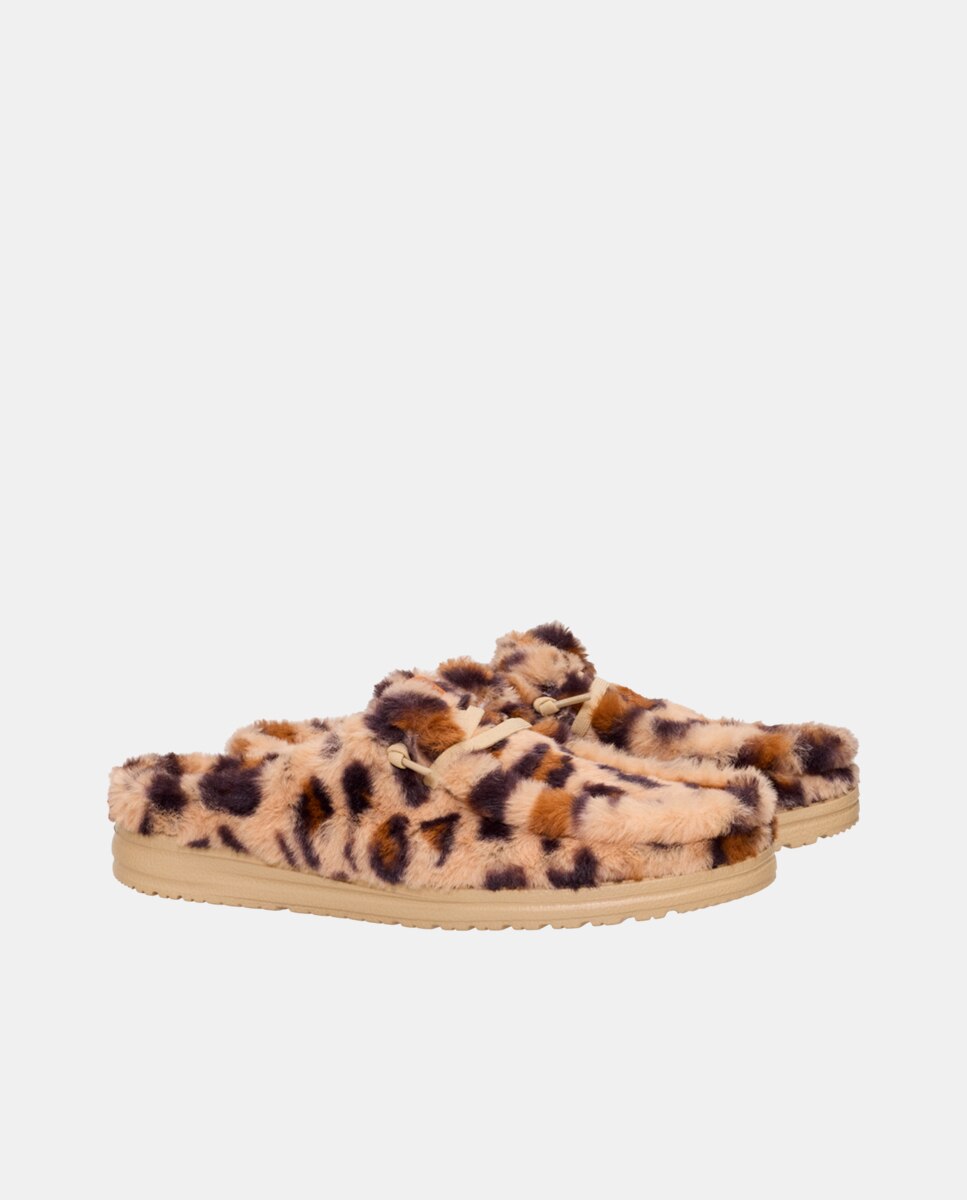 Socas com Forro de Pelo de Ovelha Castanho-2