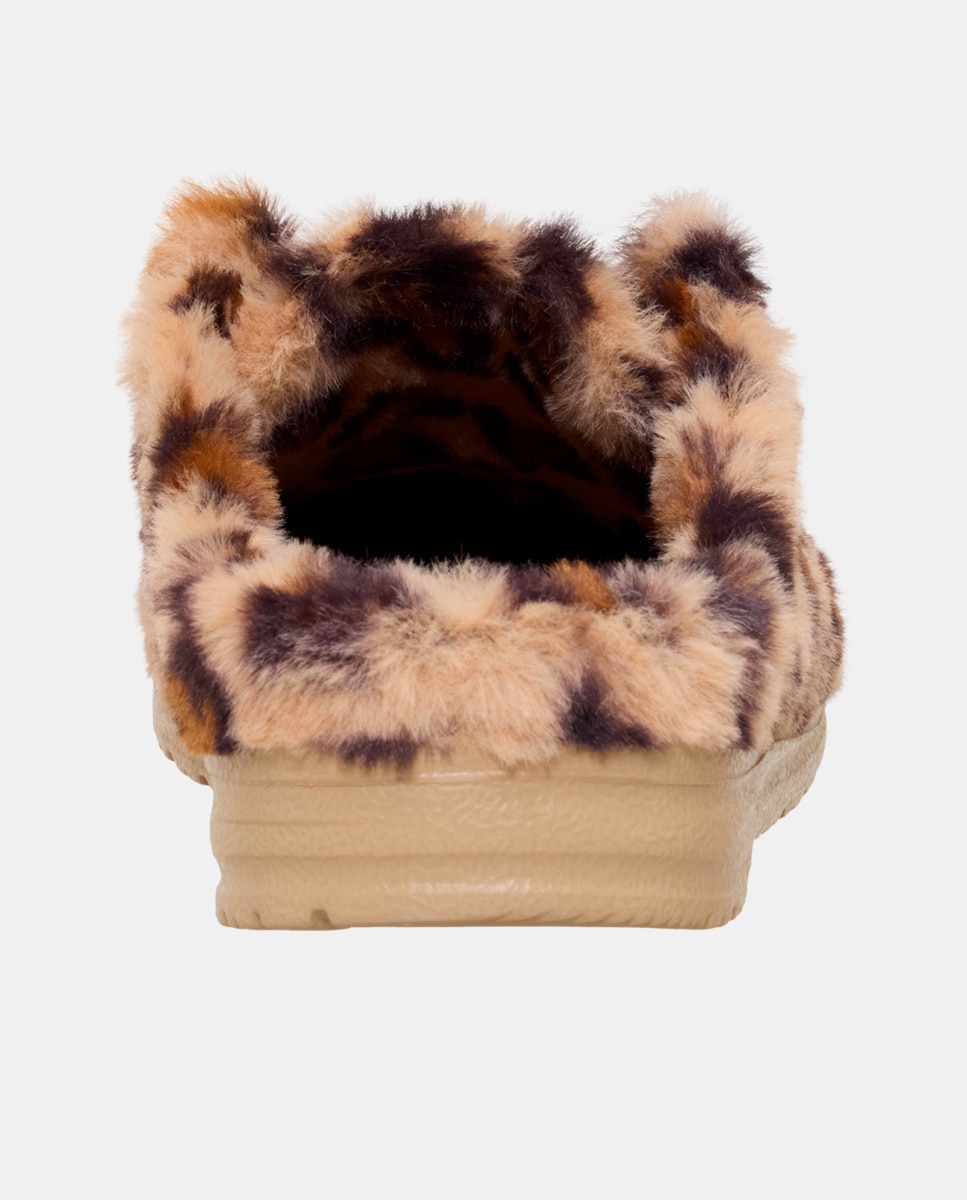 Socas com Forro de Pelo de Ovelha Castanho-5