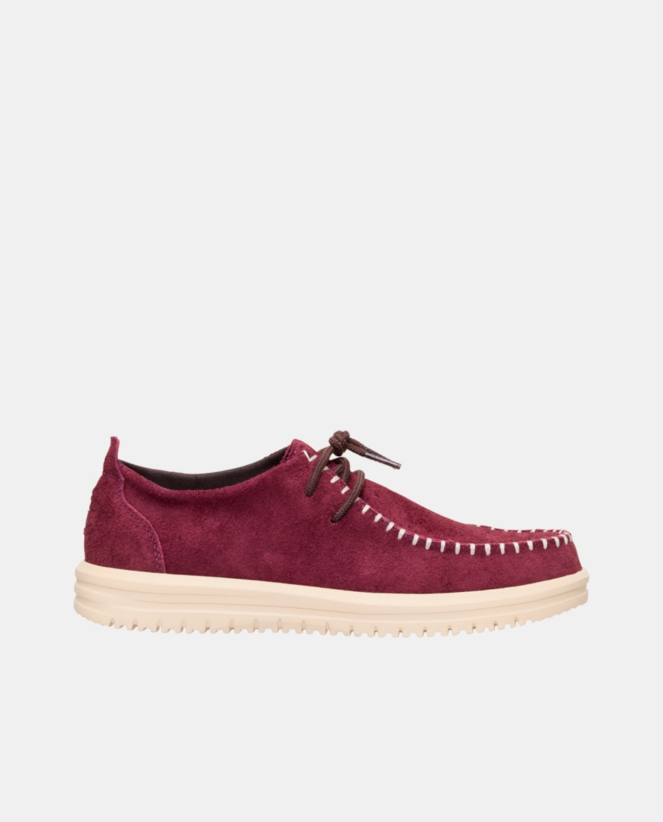 Sapatos de Cordões em Pele Roxo-1