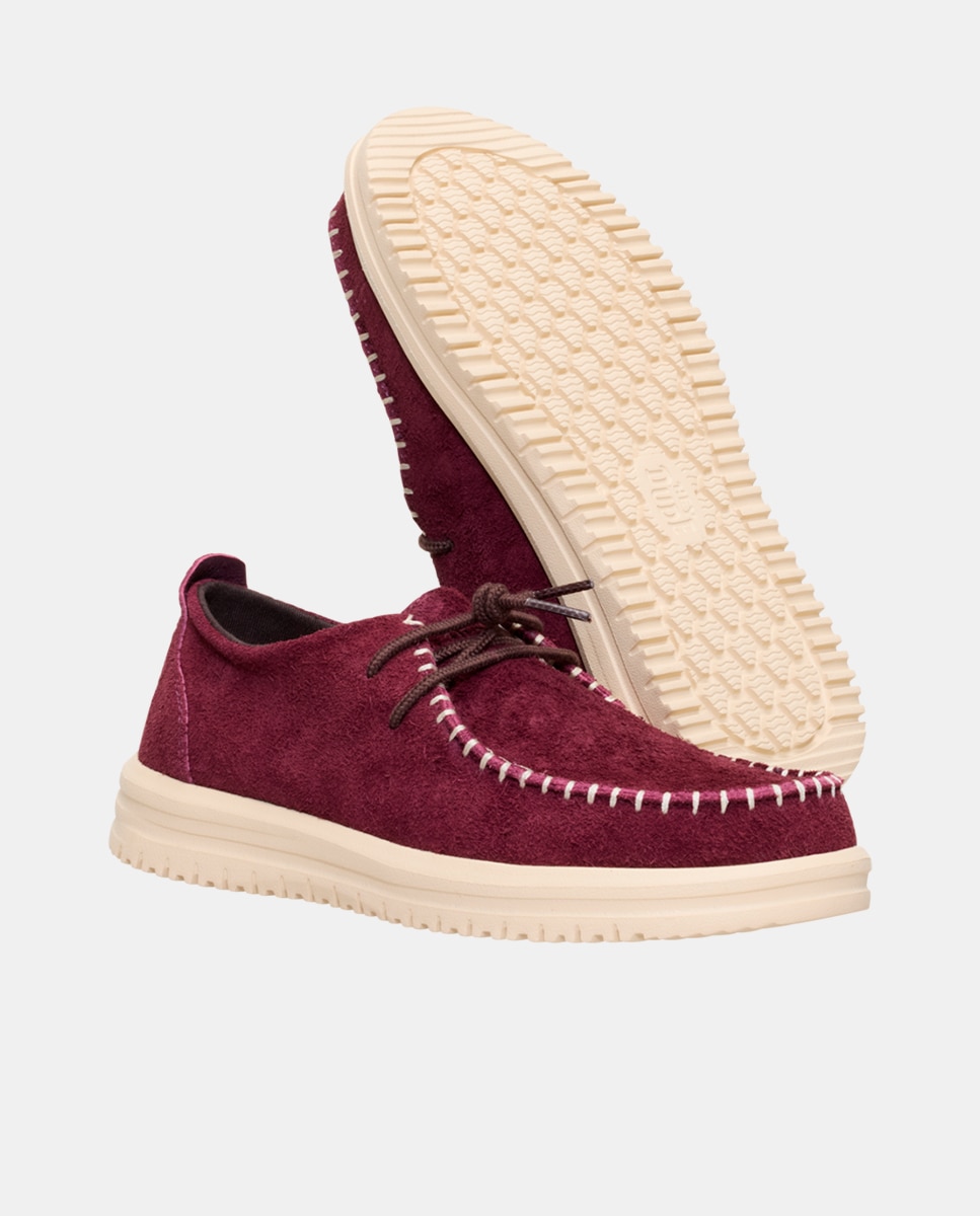 Sapatos de Cordões em Pele Roxo-3