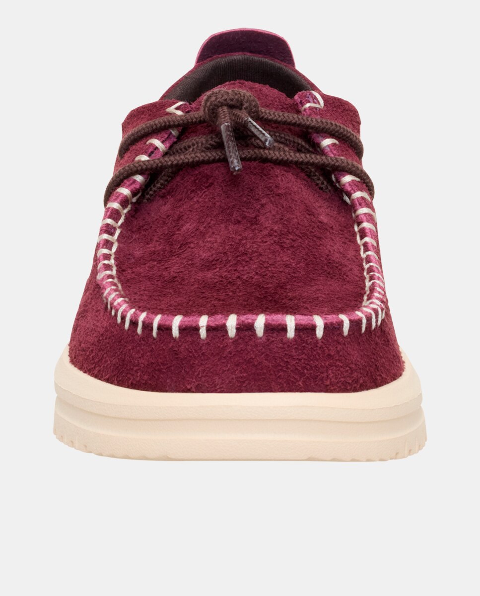 Sapatos de Cordões em Pele Roxo-4
