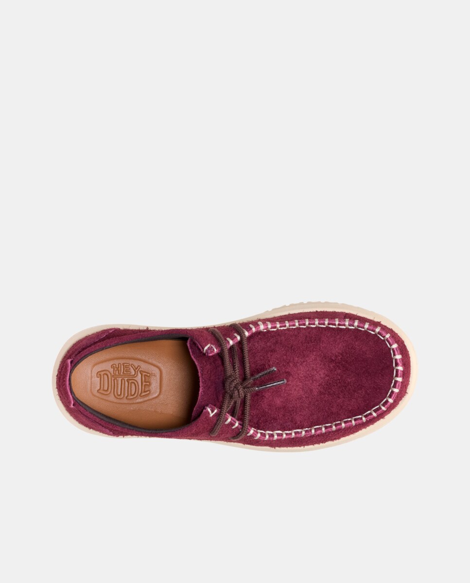 Sapatos de Cordões em Pele Roxo-6