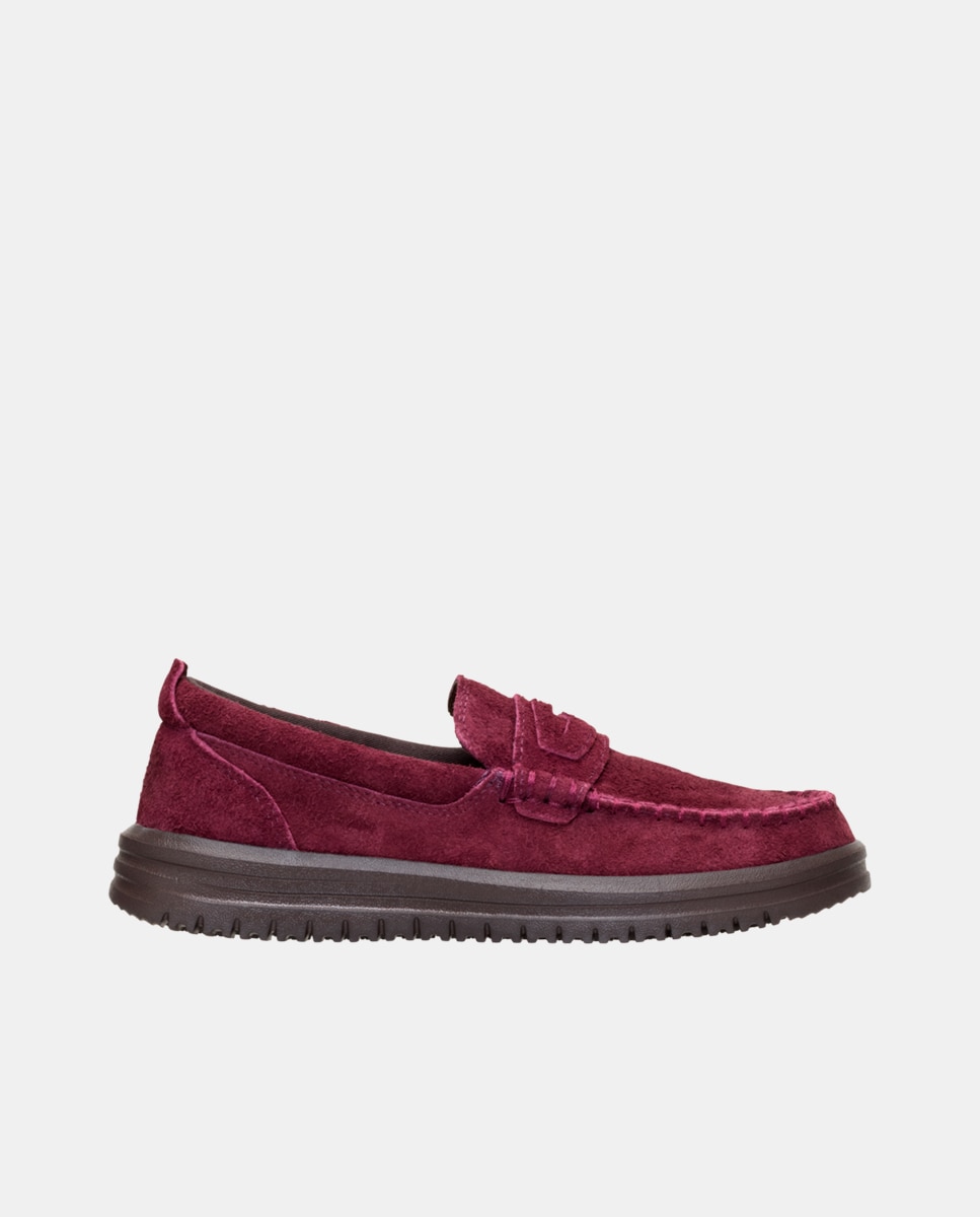 Sapatos de Cordões em Pele Roxo-1
