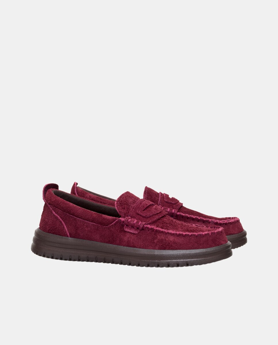 Sapatos de Cordões em Pele Roxo-2