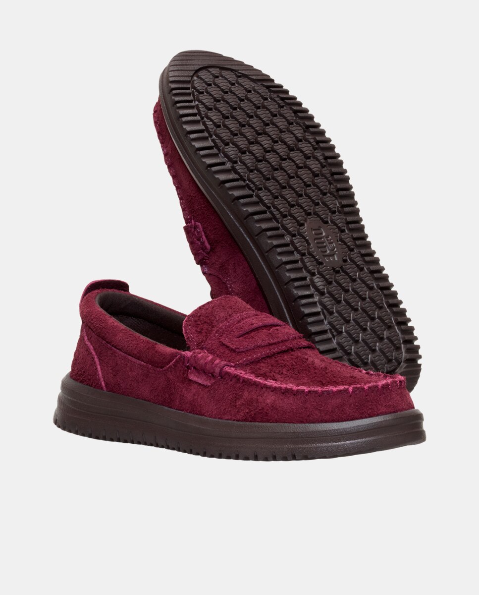 Sapatos de Cordões em Pele Roxo-3