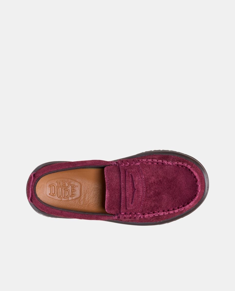 Sapatos de Cordões em Pele Roxo-6