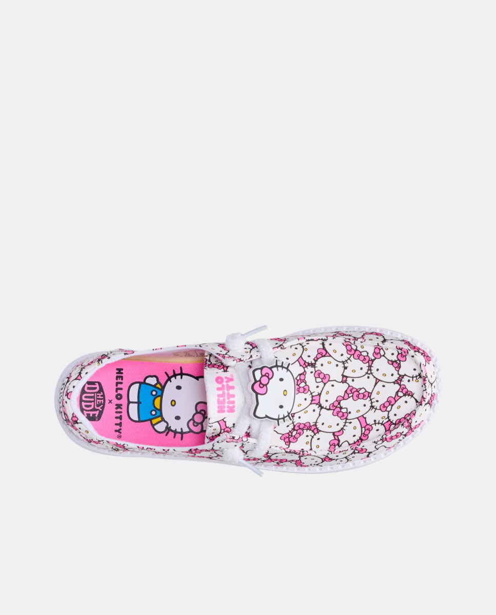 Sapatos de Cordões em Lona Estampados Rosa-6