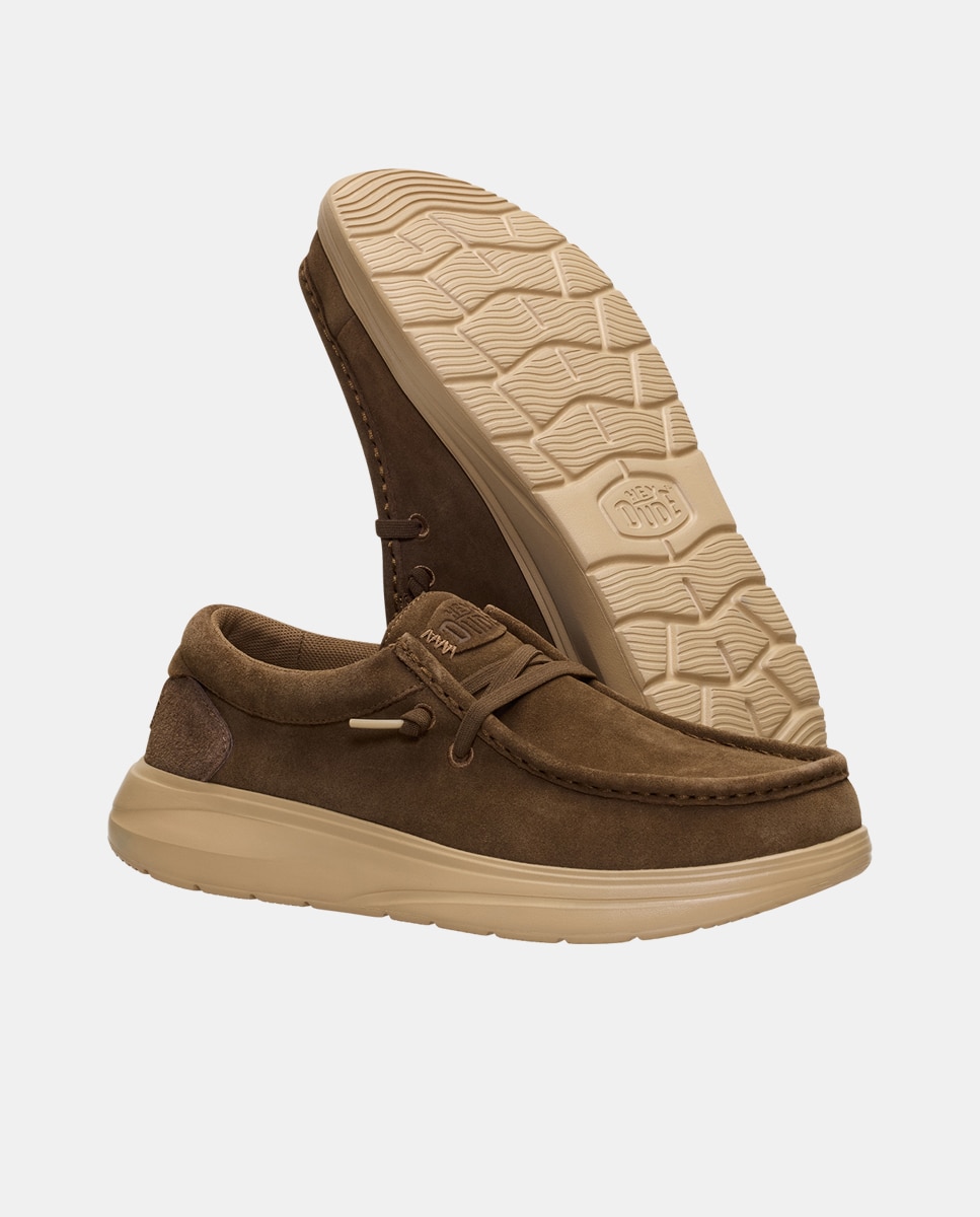 Sapatos de Cordões em Camurça Castanho-escuro-4