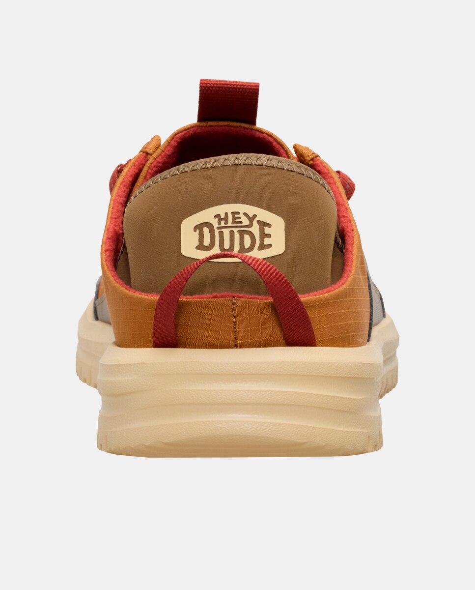 Sapatos de Cordões em Nylon Castanho-7