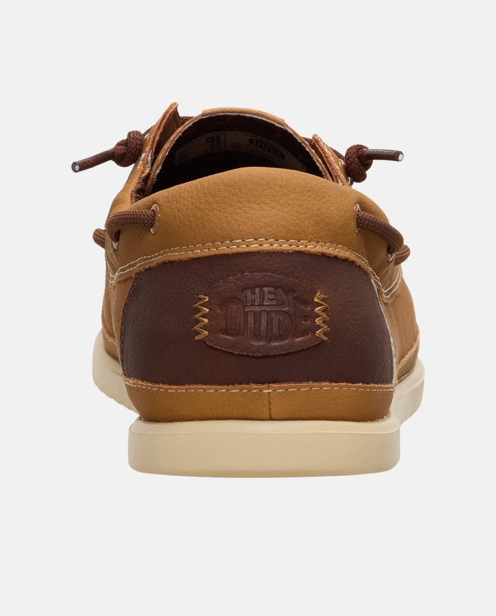 Sapatos Náuticos com Cordões Castanho-claro-7